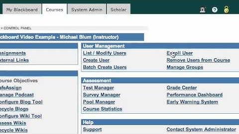 Blackboard: Add User