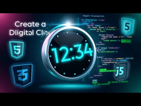 Create a Digital Clock with HTML, CSS & JavaScript | Real-Time Clock with Styling & Functionality