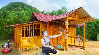 Anti-mold Paint The Whole Wooden House - DIY Log Cabin - Working OFF GRID | Anh Daily Life