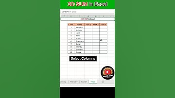 3D SUM in Excel | Excel Tips & Tricks | How to Sum of Multiple Sheets in Excel #exceltips #shorts