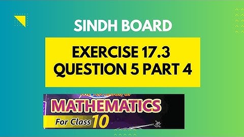 Class 10 math |Exercise 17.3 Question 5 (part 4) | set and functions | #sindhboard
