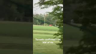 Tornado confirmed 1mi NW of me! #storm #tornado #stormchasing