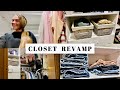 CLOSET TOUR & REVAMP // reorganize and declutter some clothes with me
