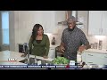 Cooking collard greens with Rickey Smiley