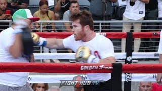 CANELO ALVAREZ LOOKS FAST AF! SHOWS MASSIVE SPEED IN WORKOUT FOR REMATCH WITH GGG