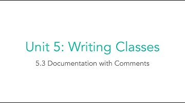 AP CSA 5.3 Documentation with Comments