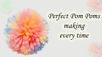 How to make perfect pompom | Easy to make pom poms | Saawra knitting creations #perfectpompommaking