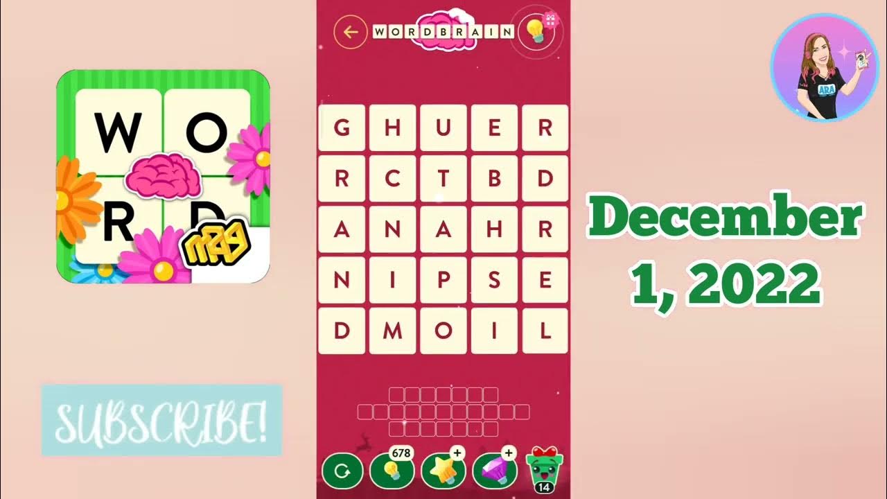 WordBrain Holiday Event December 1, 2022 Answers YouTube