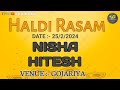 Live  nisha  hitesh  haldi rasam         live by yogi studio akhaj