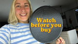 Wow!! Why didn't I get this sooner - This 13-Inch Splatter Screen for Frying Pan, Silicone
