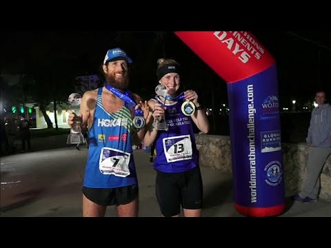 British runner sets record time in World Marathon Challenge