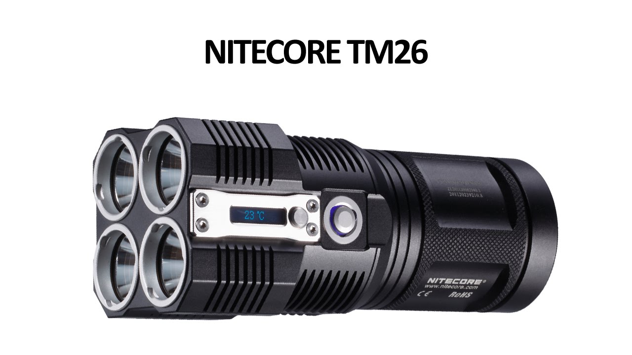 Фонарь Nitecore TM26 - видео инструкция. Полный обзор.