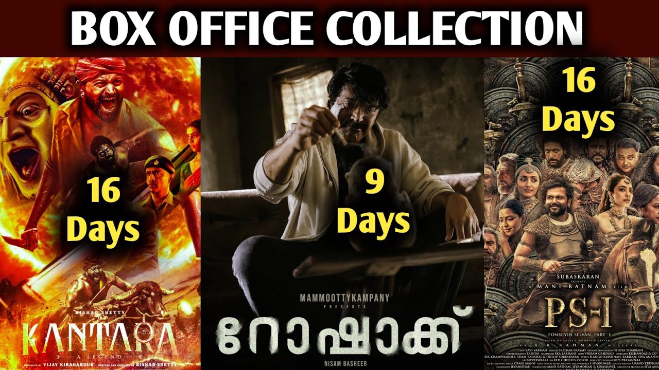 Rorschach 9 Days Collection | Ponniyin Selvan 16 Days Collection | Kantara Collection Report
