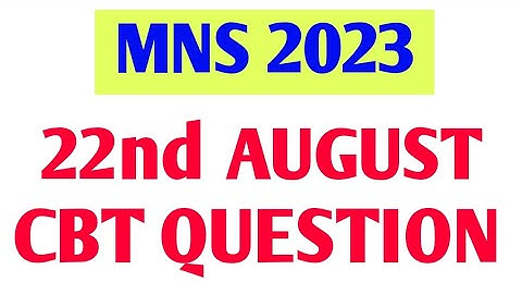 Question asked in 22nd CBT exam of MNS 2023 | MNS 2023 general knowledge questions PYQs #mns2023