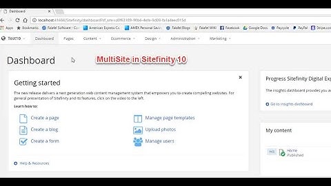 MultiSite in Sitefinity10