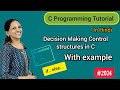 Decision Making Control Structure | if statement| if else | C Programming tutorial in Hindi