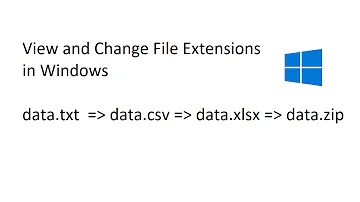 Change File Extension (.txt .csv .xlsx .zip) in Windows