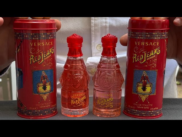 Fake vs Real Versace Jeans Red Perfume ml - YouTube