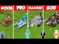 TANK STATUE BASE HOUSE BUILD CHALLENGE - Minecraft Battle: NOOB vs PRO vs HACKER vs GOD / Animation