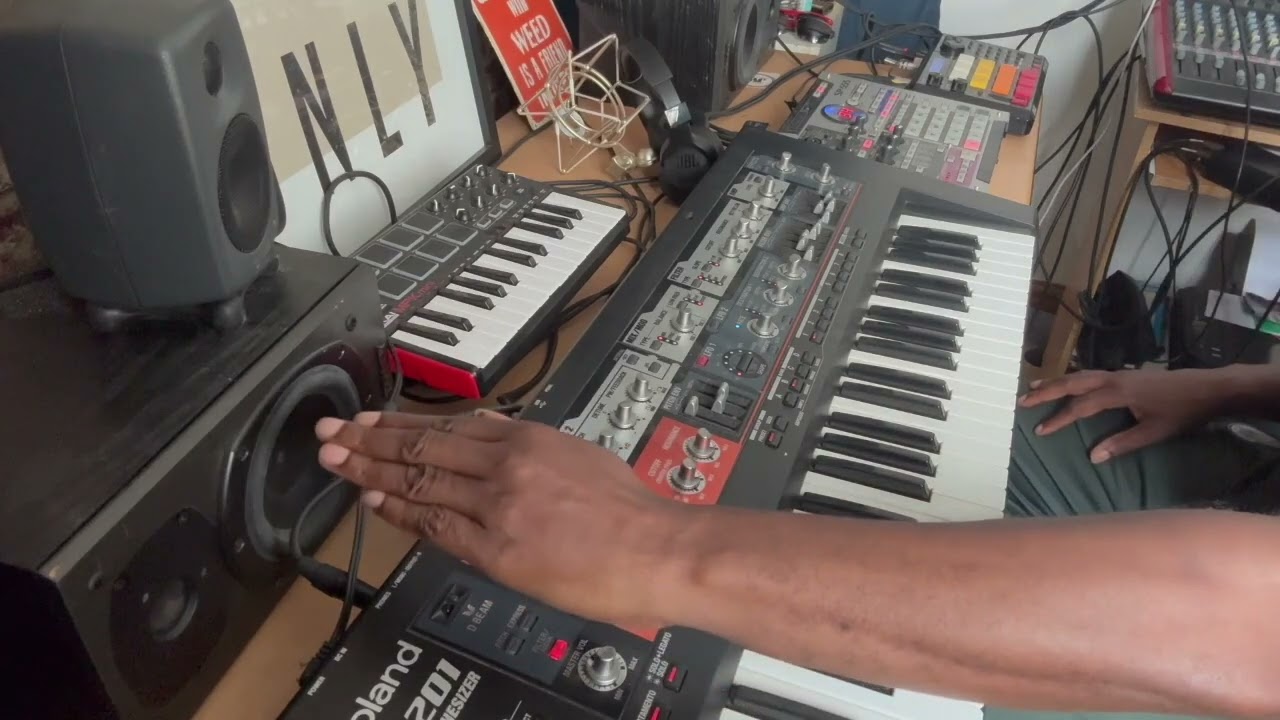 Akai MPC500 Roland SP555 & Roland SH201 Live Mix