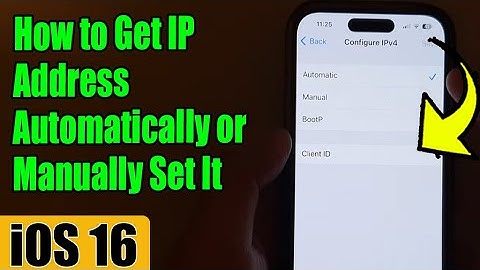 iOS 16: How to Automatically Get the IP Address or Manually Set It