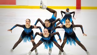 Synchronized figure skating. "Frivolite" Performance at the championship, Russia, Kazan