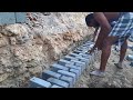Building Stair Foundation-How to build big and lengthy stair-using by sand cement Construction