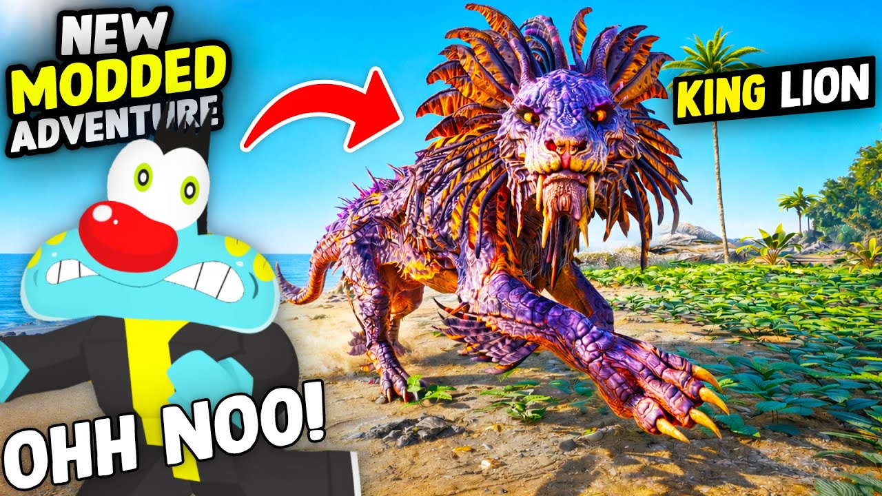 WE FOUND SCARIEST LION KING | ARK in HARDCORE MODE! | NEW ARK Modded Episode #10 .ft Oggy