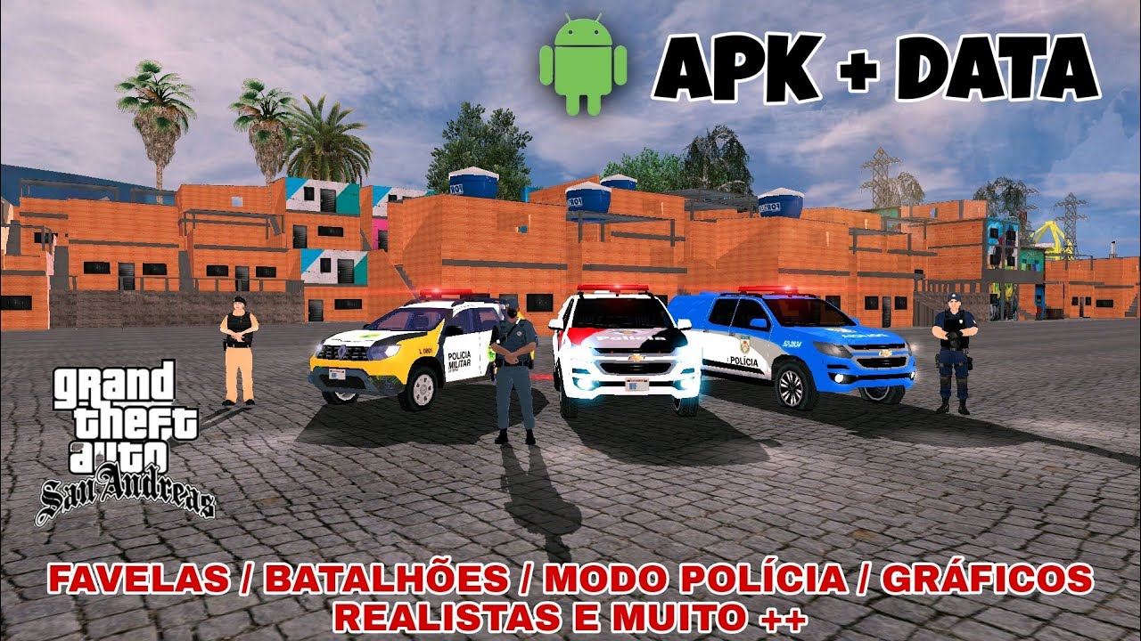 SAIU!! GTA V ANDROID POLICIA 24 HORAS!! +GRÁFICOS E EFEITOS ORIGINAIS (MOD  GTA SA) - video Dailymotion