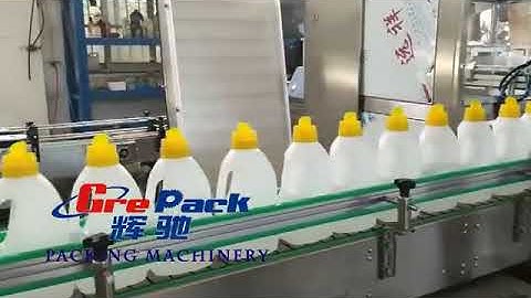 Automatic servo 2 nozzle tracking capping machine for laundry detergent bottle