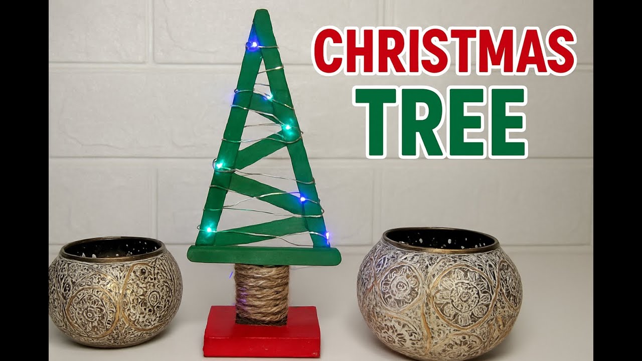 Beautiful LED Christmas Tree DIY |Árbol de Navidad Fácil |क्रिसमस ट्री ...