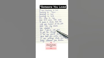 Thumbnail of Someone You Loved 💔 Lewis Capaldi | Sad Heartbreak Lyrics | #shorts