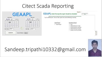 HOW GENERATE REPORT IN CITECT SCADA with Start & End Date & Time in excel