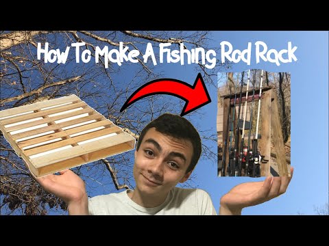 How To Build a Fishing Rod Rack DIY Out of a Wooden Pallet 