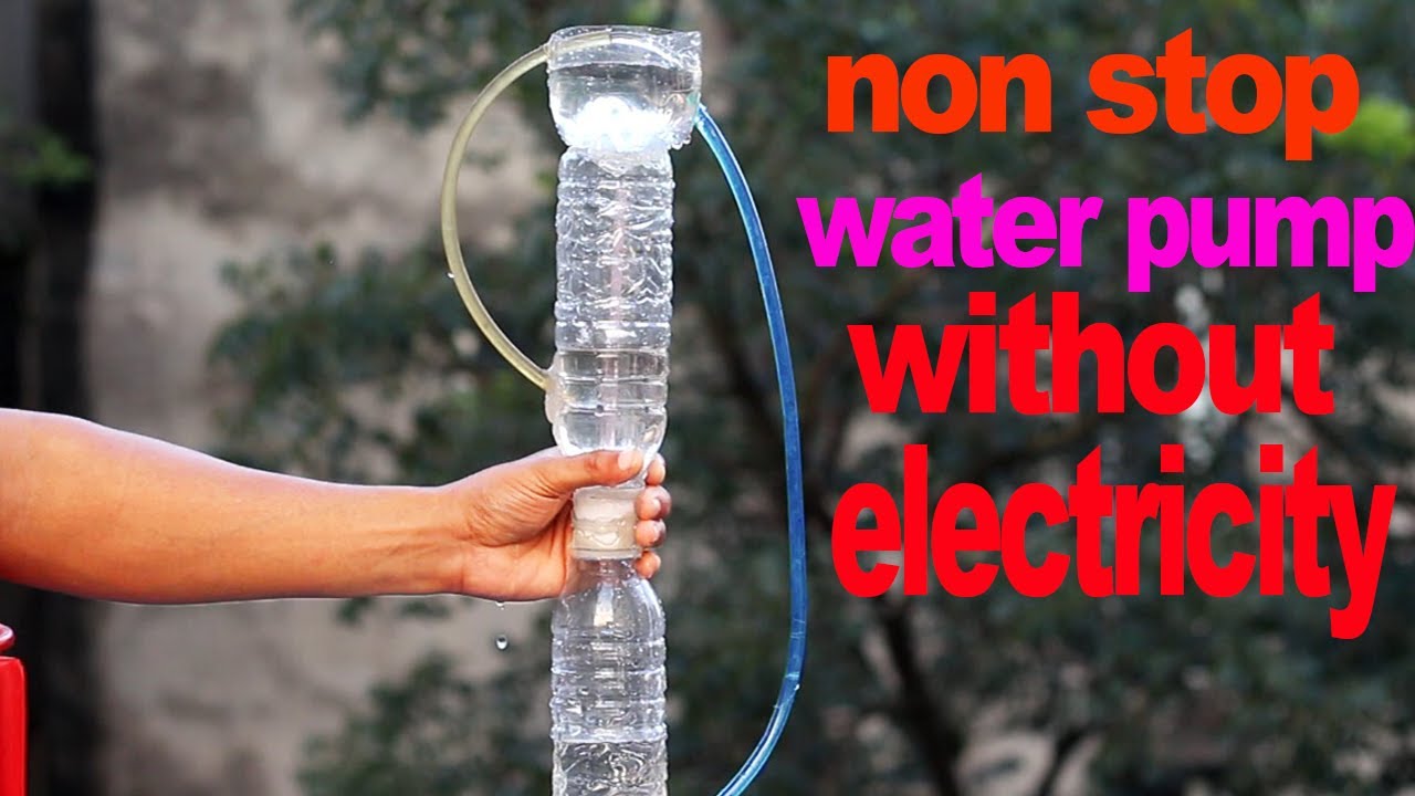 how to make a fountain with waste plastic bottle non stop water pump