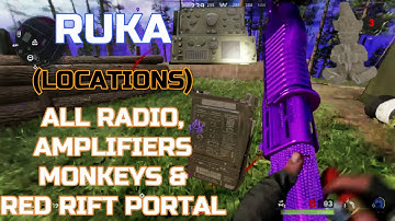 RUKA ALL LOCATIONS! RADIO, AMPLIFIERS, MONKEYS, RED RIFT PORTAL SPAWN | OUTBREAK ZOMBIES!