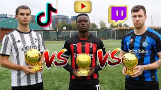 SUPER PALLONE D'ORO - YouTube VS Twitch VS TikTok