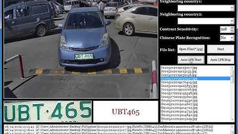 ANPR ALPR camera software recognition demo testing in Philippines