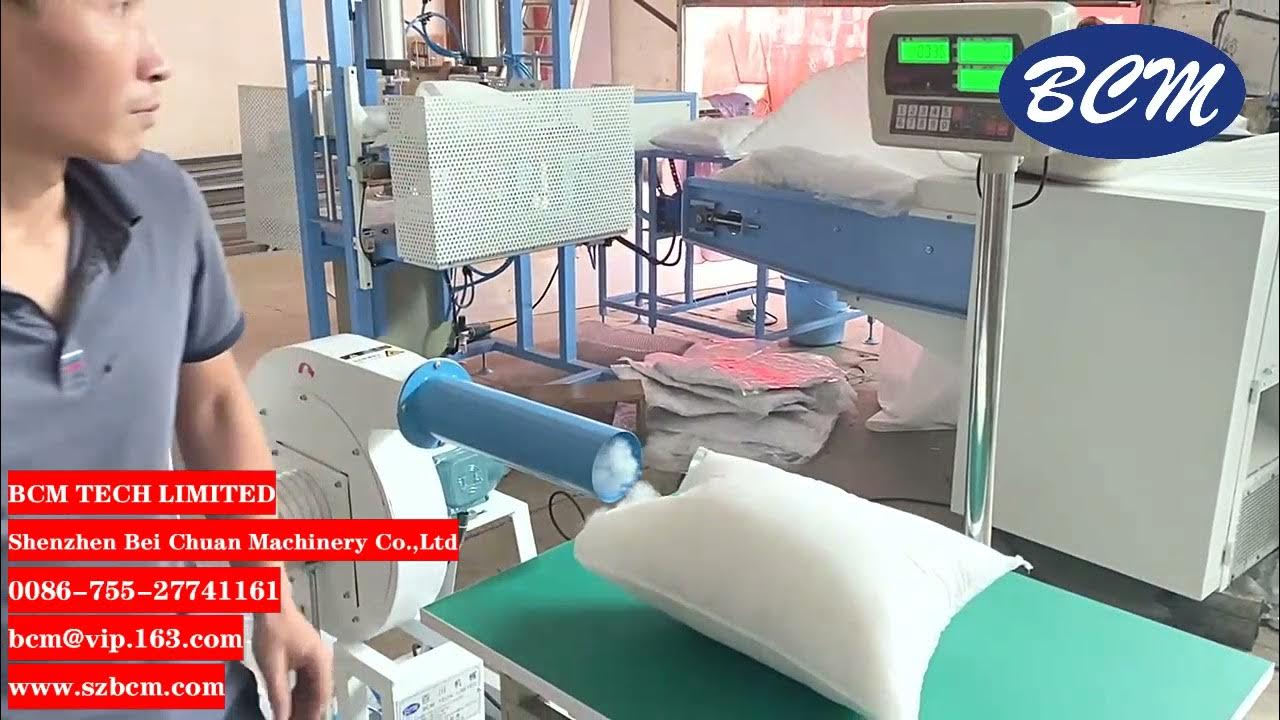 Economic fiber opening and pillow filling machine with scale YouTube