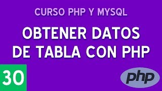 Fetch data from table in PHP | PHP and MySQL Course #30