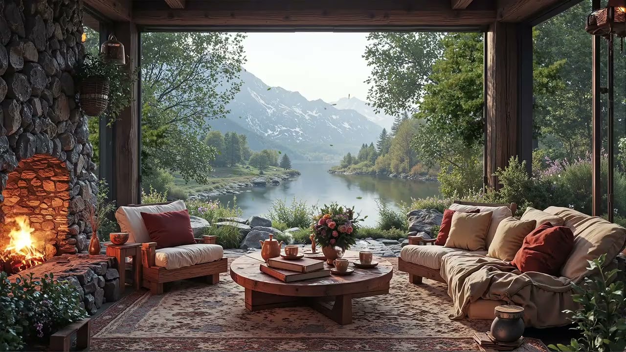 Cozy Spring Cabin Jazz 🌿 Soft Jazz Music for Fresh Mornings, Reading & Peaceful Focus