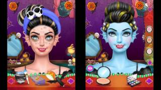 Pretty Halloween Girls Makeup - halloween makeup, pretty makeover games by Gameimax screenshot 5