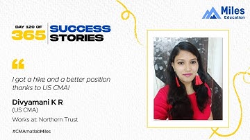 US CMA  Divyamani K R   | Day 120 | 365 days, 365 success stories #Season2
