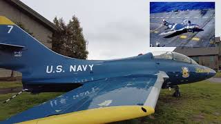 Grumman F-9 Cougar Walkaround Video 4k #usnavy