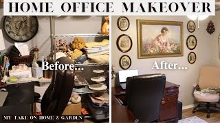 HOME OFFICE MAKEOVER PROJECT // FROM STORAGE ROOM TO BEAUTIFUL // VICTORIAN INSPIRED