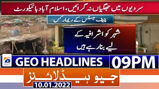 ⁣Geo News Headlines Today 09 PM | National Assembly Session | Murree Updates | 10th January 2022