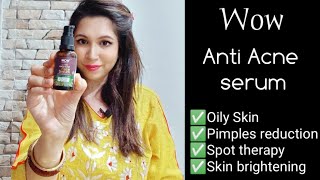 Best serum for Oily and Acne prone skin - Wow Anti acne serum review | Mixed Bag