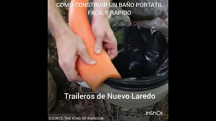 Como hacer un baño portatil
