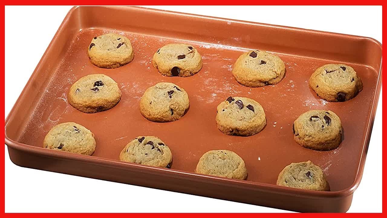 Great product -  Gotham Steel Bakeware Nonstick Cookie Sheet XL Baking Tray Even Heat & Non-Warp Tec