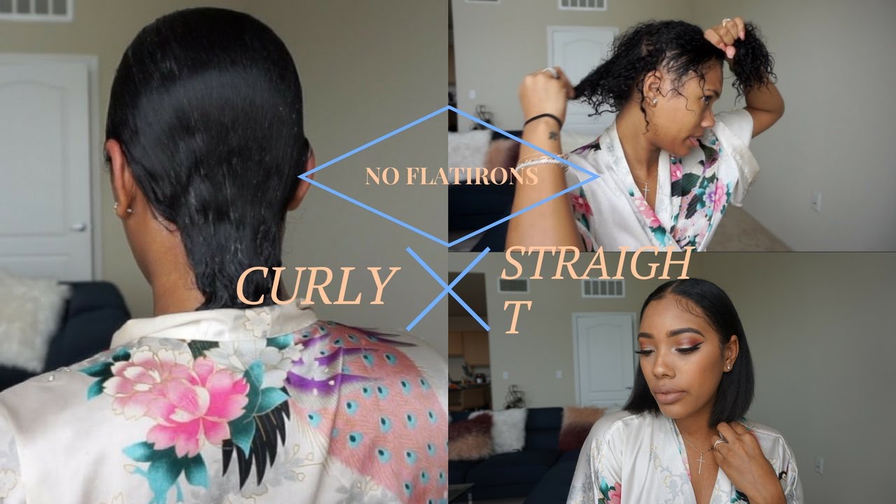 Experiment 1: Curly to Straight - NO FLATIRONS - YouTube